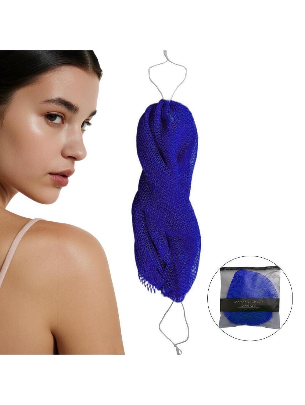 African Exfoliating Net Sponge: Ethically Sourced Nigerian Bath Sponge(Blue)